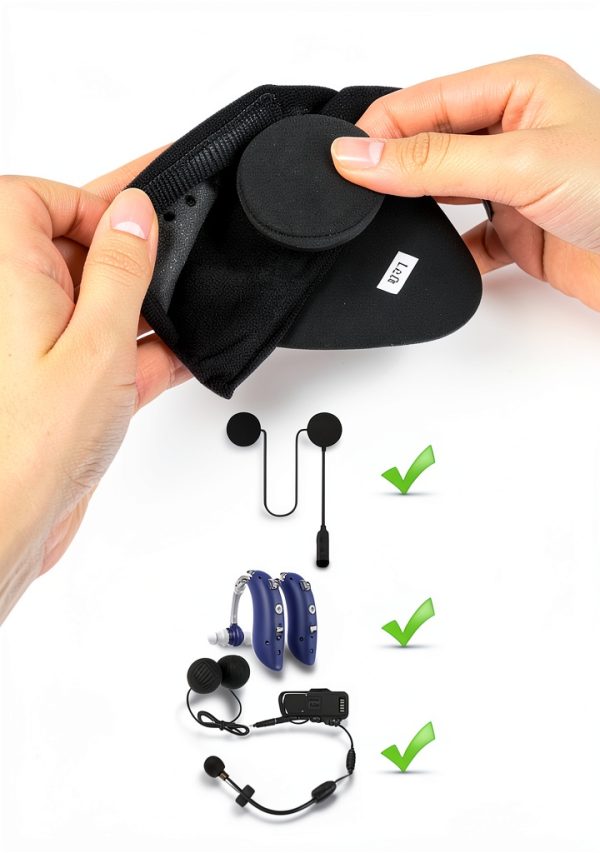 Lamborsafe Motorcycle Helmet Ear Pads Black One Size-5