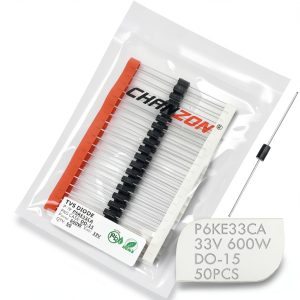 Chanzon TVS Diodes P6KE33CA 600W 33V DO-15 Pack of 50 Axial-0