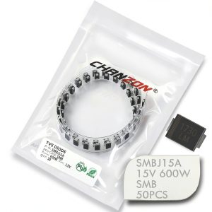SMBJ15A TVS Diode Pack 50pcs Chanzon 600W 15V Unidirectional-0