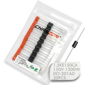 (Pack of 20 Pieces) Chanzon TVS Diodes 1.5KE150CA 1500W 150V DO-201AD (DO-27) Bidirectional Channel 1500 Watt 150 Volt-0