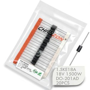 TVS Diodes 1.5KE18A 1500W 18V Pack of 20 Chanzon Unidirectional-0