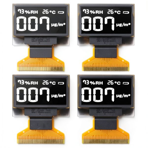 4Pcs 0.96in Light Emitting Diode LCD Display 30PIN SPI or IIC Irface 30PIN Thin and Flexible LCD Display(White Displaying)-0