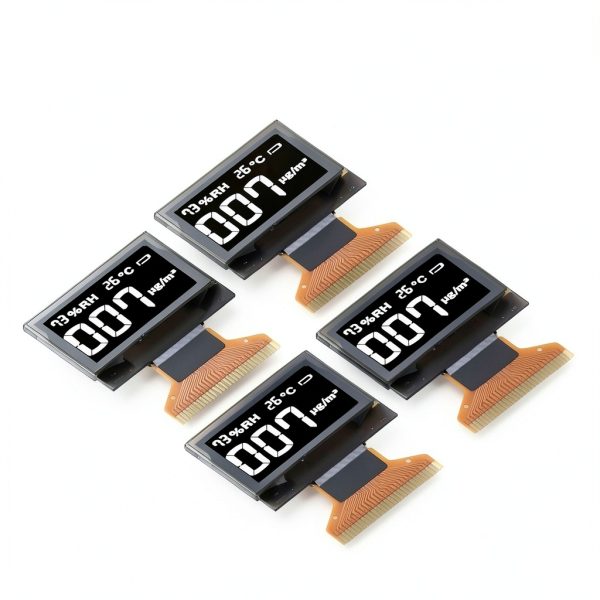 4Pcs 0.96in Light Emitting Diode LCD Display 30PIN SPI or IIC Irface 30PIN Thin and Flexible LCD Display(White Displaying)-1