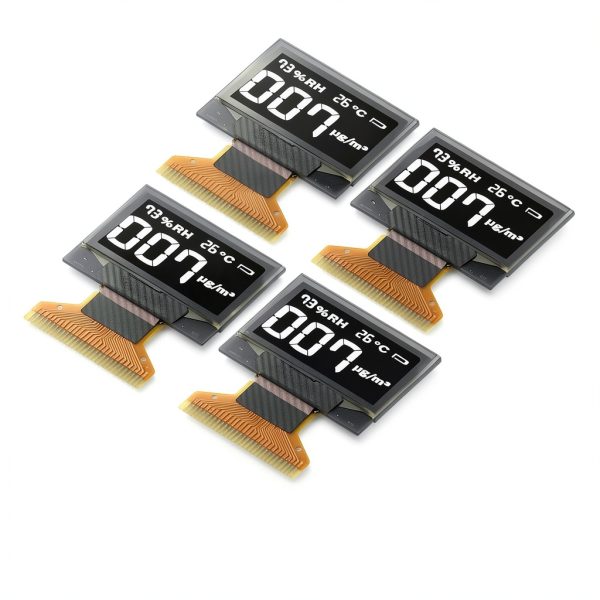 4Pcs 0.96in Light Emitting Diode LCD Display 30PIN SPI or IIC Irface 30PIN Thin and Flexible LCD Display(White Displaying)-2