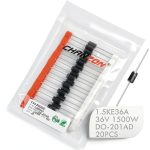Chanzon TVS Diodes 1.5KE36A 1500W 36V ESD Suppressor Pack of 20-0