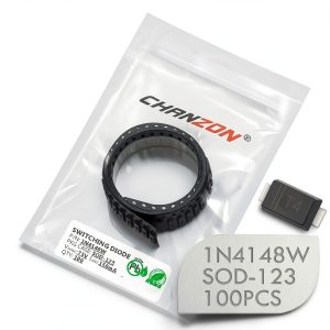 (Pack of 100 Pieces) Chanzon 1N4148W SMD Small Signal Fast Switching Diodes High-Speed 150mA 75V SOD-123 IN4148W 150 mA 75 Volt (Marking T4)-0