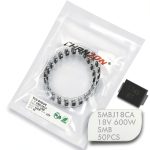 (Pack of 50 Pieces) Chanzon SMD TVS Diodes SMBJ18CA SMBJ18 600W 18V SMB (DO-214AA) Bidirectional Channel 600 Watt 18 Volt-0