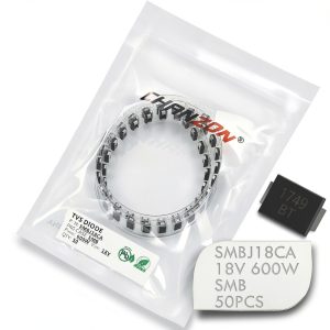 (Pack of 50 Pieces) Chanzon SMD TVS Diodes SMBJ18CA SMBJ18 600W 18V SMB (DO-214AA) Bidirectional Channel 600 Watt 18 Volt-0