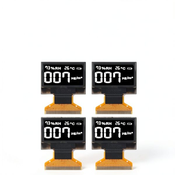 4Pcs 0.96in Light Emitting Diode LCD Display 30PIN SPI or IIC Irface 30PIN Thin and Flexible LCD Display(White Displaying)-4